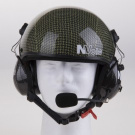 NVOLO - VISIBLE CARBON-KEVLAR FINISH HELMET WITH HEADSETS